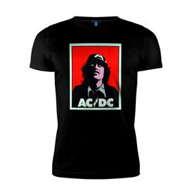 Мужская футболка премиум с принтом AC/DC: T-SHIRT в Белгороде, 92% хлопок, 8% лайкра | приталенный силуэт, круглый вырез ворота, длина до линии бедра, короткий рукав | acdc