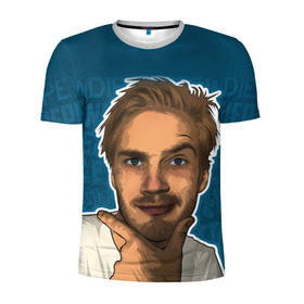 Мужская футболка 3D спортивная с принтом Pew die pie в Белгороде, 100% полиэстер с улучшенными характеристиками | приталенный силуэт, круглая горловина, широкие плечи, сужается к линии бедра | pewdiepie