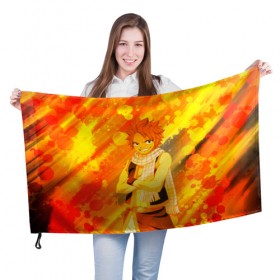 Флаг 3D с принтом Fire в Белгороде, 100% полиэстер | плотность ткани — 95 г/м2, размер — 67 х 109 см. Принт наносится с одной стороны | fairy tail | хвост феи