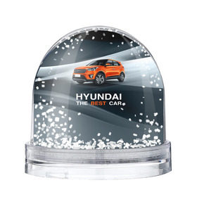 Снежный шар с принтом Hyundai the best car в Белгороде, Пластик | Изображение внутри шара печатается на глянцевой фотобумаге с двух сторон | hyundai | авто | автомобиль | водитель | машина | тачка | хендай