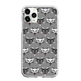 Чехол для iPhone 11 Pro матовый с принтом Злые котики в Белгороде, Силикон |  | Тематика изображения на принте: дьявол | звезда | кот | котик | кошка | милота | пентаграмма | серый | юмор