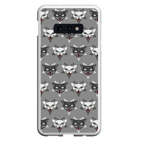Чехол для Samsung S10E с принтом Злые котики в Белгороде, Силикон | Область печати: задняя сторона чехла, без боковых панелей | Тематика изображения на принте: дьявол | звезда | кот | котик | кошка | милота | пентаграмма | серый | юмор