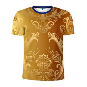 Мужская футболка 3D спортивная с принтом Золотой пассаж в Белгороде, 100% полиэстер с улучшенными характеристиками | приталенный силуэт, круглая горловина, широкие плечи, сужается к линии бедра | vppd | золото | премиум | эксклюзив
