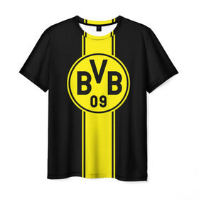 Мужская футболка 3D с принтом BVB в Белгороде, 100% полиэфир | прямой крой, круглый вырез горловины, длина до линии бедер | borussia dortmund | боруссия дортмунд | бундеслига | германия | футбол | футболист