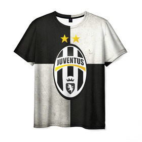 Мужская футболка 3D с принтом Juventus FC в Белгороде, 100% полиэфир | прямой крой, круглый вырез горловины, длина до линии бедер | juve | италия | клуб | фк | футбол | футбольный | ювентус