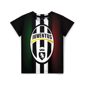 Детская футболка 3D с принтом Juventus FC в Белгороде, 100% гипоаллергенный полиэфир | прямой крой, круглый вырез горловины, длина до линии бедер, чуть спущенное плечо, ткань немного тянется | juve | италия | клуб | фк | футбол | футбольный | ювентус