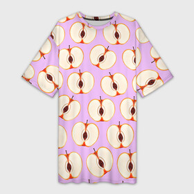 Платье-футболка 3D с принтом Молодильные яблочки в Белгороде,  |  | Тематика изображения на принте: life in da trash | vogue | алена двойченкова | вог | двойченкова | егор дружинин | мига | мигель | молодильные яблочки | персики | танцы | танцы на тнт | тнт | яблоки | яблочки