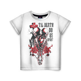 Детская футболка 3D с принтом Охрана дьявола в Белгороде, 100% гипоаллергенный полиэфир | прямой крой, круглый вырез горловины, длина до линии бедер, чуть спущенное плечо, ткань немного тянется | ад | дьявол | мотоцикл | огонь | пламя | череп | черный