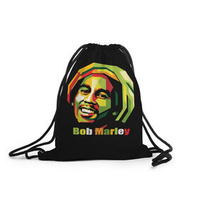 Рюкзак-мешок 3D с принтом Bob Marley в Белгороде, 100% полиэстер | плотность ткани — 200 г/м2, размер — 35 х 45 см; лямки — толстые шнурки, застежка на шнуровке, без карманов и подкладки | боб марли | регги