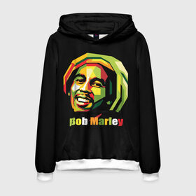 Мужская толстовка 3D с принтом Bob Marley в Белгороде, 100% полиэстер | двухслойный капюшон со шнурком для регулировки, мягкие манжеты на рукавах и по низу толстовки, спереди карман-кенгуру с мягким внутренним слоем. | боб марли | регги