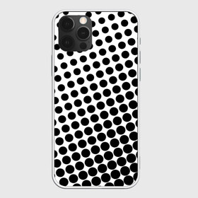 Чехол для iPhone 12 Pro с принтом Белый в горошек в Белгороде, силикон | область печати: задняя сторона чехла, без боковых панелей | горошек | текстура | черный