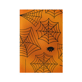 Обложка для паспорта матовая кожа с принтом Halloween в Белгороде, натуральная матовая кожа | размер 19,3 х 13,7 см; прозрачные пластиковые крепления | cat | dark | halloween | вамп | вампир | ведьма | готика | кот | кошка | магия | ночь | тыква | хэллоуин