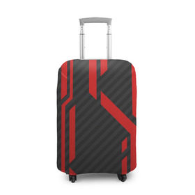 Чехол для чемодана 3D с принтом CSGO Redline в Белгороде, 86% полиэфир, 14% спандекс | двустороннее нанесение принта, прорези для ручек и колес | counter strike | cs go | cs go redline | redline pattern