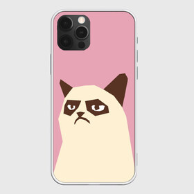 Чехол для iPhone 12 Pro Max с принтом Grumpy cat pink в Белгороде, Силикон |  | кот | мем | угрюмый