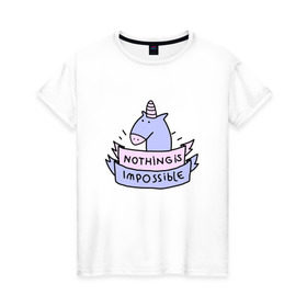 Женская футболка хлопок с принтом unicorn в Белгороде, 100% хлопок | прямой крой, круглый вырез горловины, длина до линии бедер, слегка спущенное плечо | tmblr | tumbler | unicorn | единорог