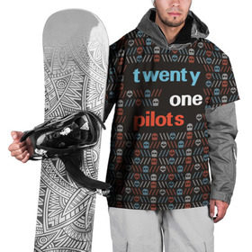 Накидка на куртку 3D с принтом Twenty one pilots в Белгороде, 100% полиэстер |  | 21 pilots