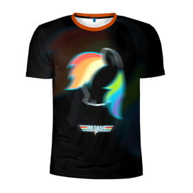 Мужская футболка 3D спортивная с принтом My Little Pony в Белгороде, 100% полиэстер с улучшенными характеристиками | приталенный силуэт, круглая горловина, широкие плечи, сужается к линии бедра | dash | rainbow | пони | радуга