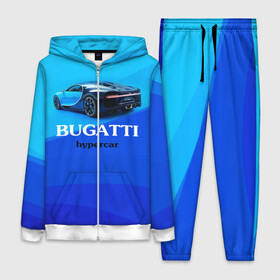 Женский костюм 3D с принтом Bugatti hypercar в Белгороде,  |  | bugatti | chiron | hypercar | бугатти | гиперкар | суперкар | широн