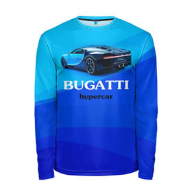 Мужской лонгслив 3D с принтом Bugatti hypercar в Белгороде, 100% полиэстер | длинные рукава, круглый вырез горловины, полуприлегающий силуэт | bugatti | chiron | hypercar | бугатти | гиперкар | суперкар | широн