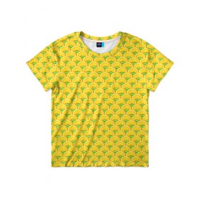 Детская футболка 3D с принтом Текстура лимон-лайм в Белгороде, 100% гипоаллергенный полиэфир | прямой крой, круглый вырез горловины, длина до линии бедер, чуть спущенное плечо, ткань немного тянется | Тематика изображения на принте: еда | лайм | лимон | мода | стиль | текстура