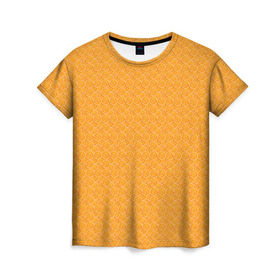 Женская футболка 3D с принтом Текстура апельсин в Белгороде, 100% полиэфир ( синтетическое хлопкоподобное полотно) | прямой крой, круглый вырез горловины, длина до линии бедер | orange | апельсин | еда | мода | стиль | текстура