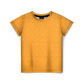 Детская футболка 3D с принтом Текстура апельсин в Белгороде, 100% гипоаллергенный полиэфир | прямой крой, круглый вырез горловины, длина до линии бедер, чуть спущенное плечо, ткань немного тянется | orange | апельсин | еда | мода | стиль | текстура
