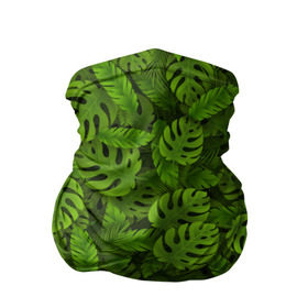 Бандана-труба 3D с принтом Тропические листья в Белгороде, 100% полиэстер, ткань с особыми свойствами — Activecool | плотность 150‒180 г/м2; хорошо тянется, но сохраняет форму | джунгли | монстера | пальма | растения | тропики