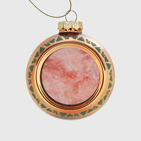 Стеклянный ёлочный шар с принтом Розовый мрамор - Венец в Белгороде, Стекло | Диаметр: 80 мм | каменный | камень | мрамор | мраморный | розовый мрамор