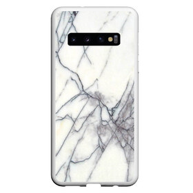Чехол для Samsung Galaxy S10 с принтом Белый мрамор в Белгороде, Силикон | Область печати: задняя сторона чехла, без боковых панелей | каменный | камень