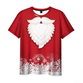 Мужская футболка 3D с принтом Дед мороз в Белгороде, 100% полиэфир | прямой крой, круглый вырез горловины, длина до линии бедер | christmas | new year | дед мороз | новогодний | рождество | санта клаус