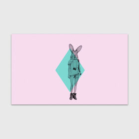 Бумага для упаковки 3D с принтом Pink Rabbit в Белгороде, пластик и полированная сталь | круглая форма, металлическое крепление в виде кольца | Тематика изображения на принте: hipster | rabbit | swag | кролик | хипстер