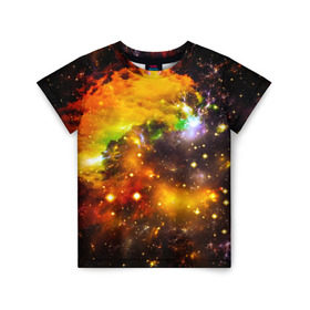Детская футболка 3D с принтом Восхитительный космос в Белгороде, 100% гипоаллергенный полиэфир | прямой крой, круглый вырез горловины, длина до линии бедер, чуть спущенное плечо, ткань немного тянется | вселенная | галактика | звёзды | космическое пространство | космос | созвездие