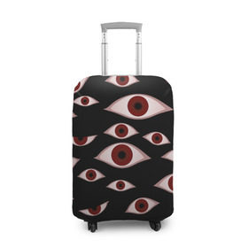 Чехол для чемодана 3D с принтом Глаза в Белгороде, 86% полиэфир, 14% спандекс | двустороннее нанесение принта, прорези для ручек и колес | alucard | anime | helloween | hellsing | vampire | алукард | аниме | вампир | хеллоуин | хеллсинг