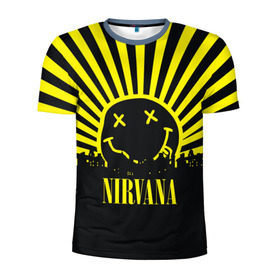 Мужская футболка 3D спортивная с принтом Nirvana в Белгороде, 100% полиэстер с улучшенными характеристиками | приталенный силуэт, круглая горловина, широкие плечи, сужается к линии бедра | cobain | kurt | кобейн | курт | нирвана