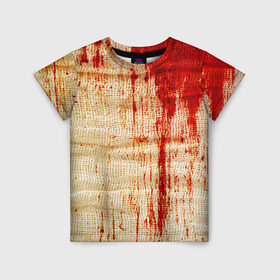 Детская футболка 3D с принтом Бинты 2 в Белгороде, 100% гипоаллергенный полиэфир | прямой крой, круглый вырез горловины, длина до линии бедер, чуть спущенное плечо, ткань немного тянется | halloween | helloween | кровь | ужас | хеллоин | хеллоуин | хелуин