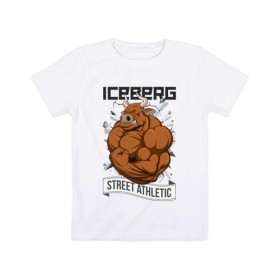 Детская футболка хлопок с принтом Bull 2 | Iceberg в Белгороде, 100% хлопок | круглый вырез горловины, полуприлегающий силуэт, длина до линии бедер | 