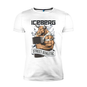 Мужская футболка премиум с принтом Bull 3 | Iceberg в Белгороде, 92% хлопок, 8% лайкра | приталенный силуэт, круглый вырез ворота, длина до линии бедра, короткий рукав | Тематика изображения на принте: animals | iceberg | icebergstyle | youtube