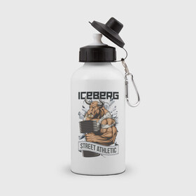 Бутылка спортивная с принтом Bull 3 | Iceberg в Белгороде, металл | емкость — 500 мл, в комплекте две пластиковые крышки и карабин для крепления | animals | iceberg | icebergstyle | youtube
