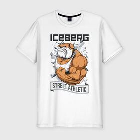 Мужская футболка премиум с принтом Dog 2 | Iceberg в Белгороде, 92% хлопок, 8% лайкра | приталенный силуэт, круглый вырез ворота, длина до линии бедра, короткий рукав | Тематика изображения на принте: animals | iceberg | icebergstyle | youtube
