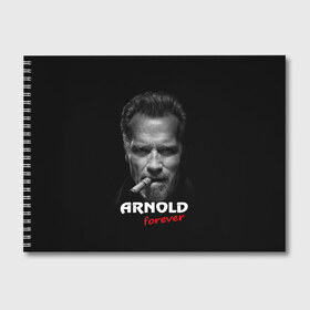 Альбом для рисования с принтом Arnold forever в Белгороде, 100% бумага
 | матовая бумага, плотность 200 мг. | актёр | арнольд шварценеггер | боевик | звезда | киногерой | супергерой | терминатор