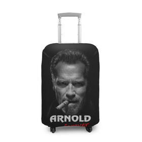 Чехол для чемодана 3D с принтом Arnold forever в Белгороде, 86% полиэфир, 14% спандекс | двустороннее нанесение принта, прорези для ручек и колес | актёр | арнольд шварценеггер | боевик | звезда | киногерой | супергерой | терминатор