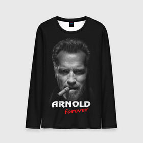 Мужской лонгслив 3D с принтом Arnold forever в Белгороде, 100% полиэстер | длинные рукава, круглый вырез горловины, полуприлегающий силуэт | актёр | арнольд шварценеггер | боевик | звезда | киногерой | супергерой | терминатор