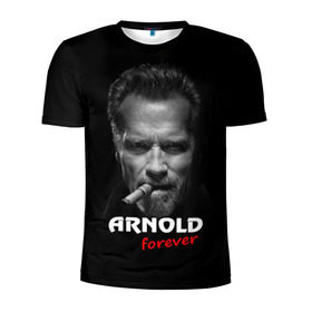 Мужская футболка 3D спортивная с принтом Arnold forever в Белгороде, 100% полиэстер с улучшенными характеристиками | приталенный силуэт, круглая горловина, широкие плечи, сужается к линии бедра | актёр | арнольд шварценеггер | боевик | звезда | киногерой | супергерой | терминатор