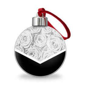 Ёлочный шар с принтом Розы в Белгороде, Пластик | Диаметр: 77 мм | fashion | роза | цветы