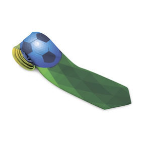 Галстук 3D с принтом Бразилия в Белгороде, 100% полиэстер | Длина 148 см; Плотность 150-180 г/м2 | бразилия | геометрия | игра | кубок | мяч | полигональный | спорт | футбол