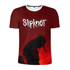Мужская футболка 3D спортивная с принтом Slipknot в Белгороде, 100% полиэстер с улучшенными характеристиками | приталенный силуэт, круглая горловина, широкие плечи, сужается к линии бедра | слипкнот
