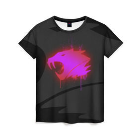 Женская футболка 3D с принтом cs:go - iBUYPOWER (Black collection) в Белгороде, 100% полиэфир ( синтетическое хлопкоподобное полотно) | прямой крой, круглый вырез горловины, длина до линии бедер | 2014 | cs | csgo | ibuypower | katowice | го | кс