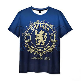 Мужская футболка 3D с принтом Chelsea в Белгороде, 100% полиэфир | прямой крой, круглый вырез горловины, длина до линии бедер | Тематика изображения на принте: chelsea | football. | английская премьер лига | апл | футбол | челси