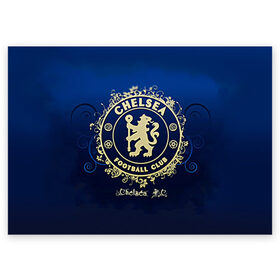 Поздравительная открытка с принтом Chelsea в Белгороде, 100% бумага | плотность бумаги 280 г/м2, матовая, на обратной стороне линовка и место для марки
 | Тематика изображения на принте: chelsea | football. | английская премьер лига | апл | футбол | челси