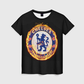 Женская футболка 3D с принтом Chelsea в Белгороде, 100% полиэфир ( синтетическое хлопкоподобное полотно) | прямой крой, круглый вырез горловины, длина до линии бедер | chelsea | football. | английская премьер лига | апл | футбол | челси